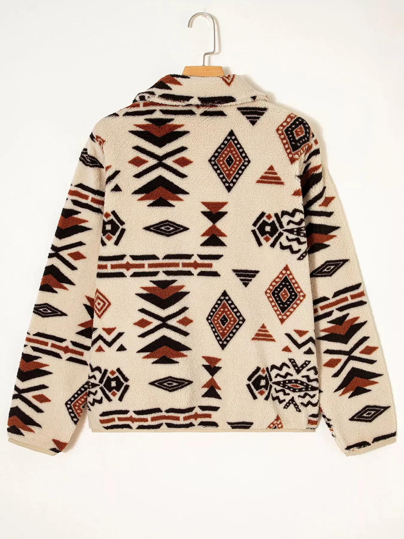 Western Aztec Half Zip Plush Sweatshirt sold by Charming Charlie product image thumbnail 4