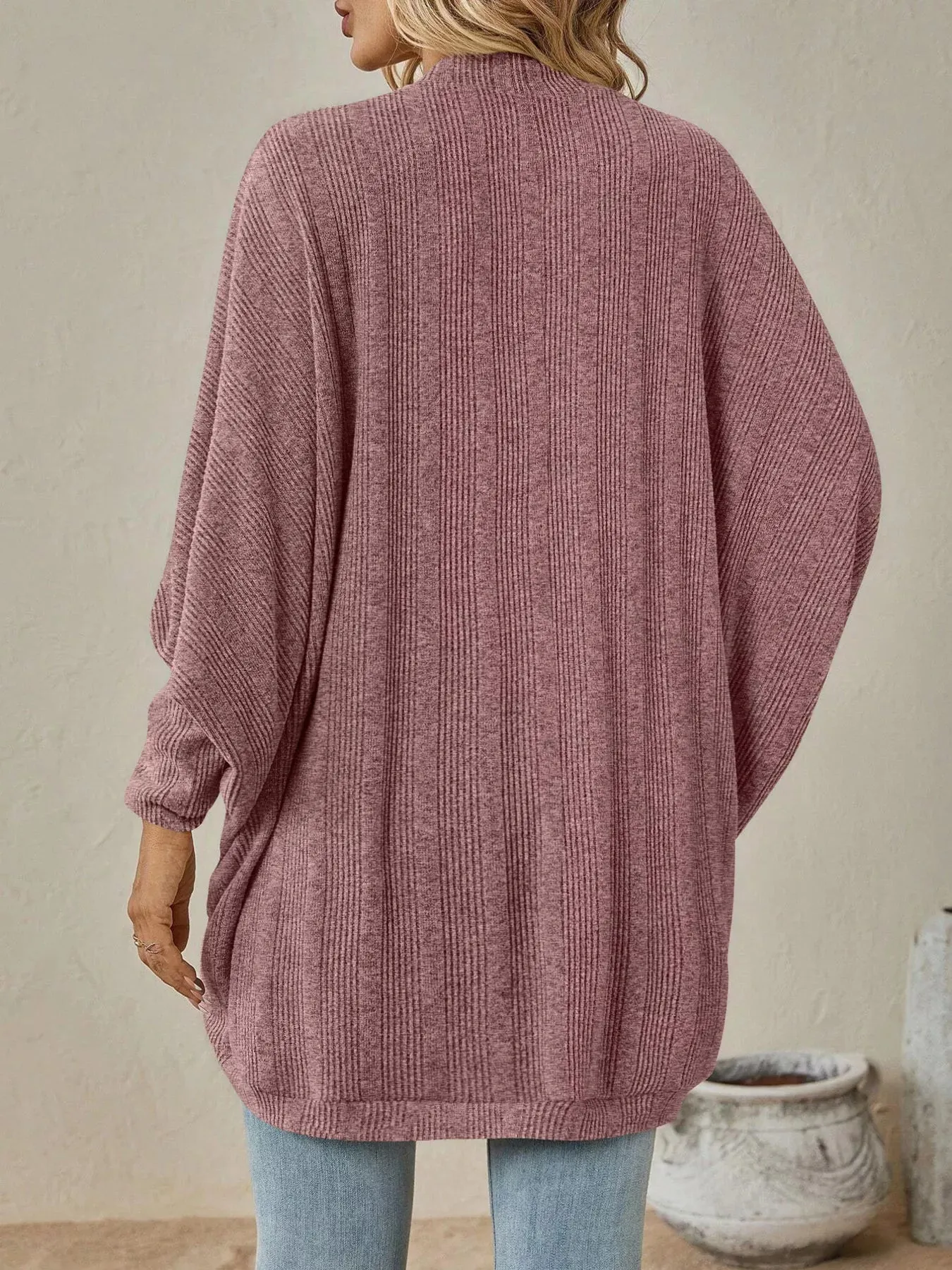 Cozy Oversized Open Front Knit Cardigan sold by Charming Charlie product image thumbnail 3