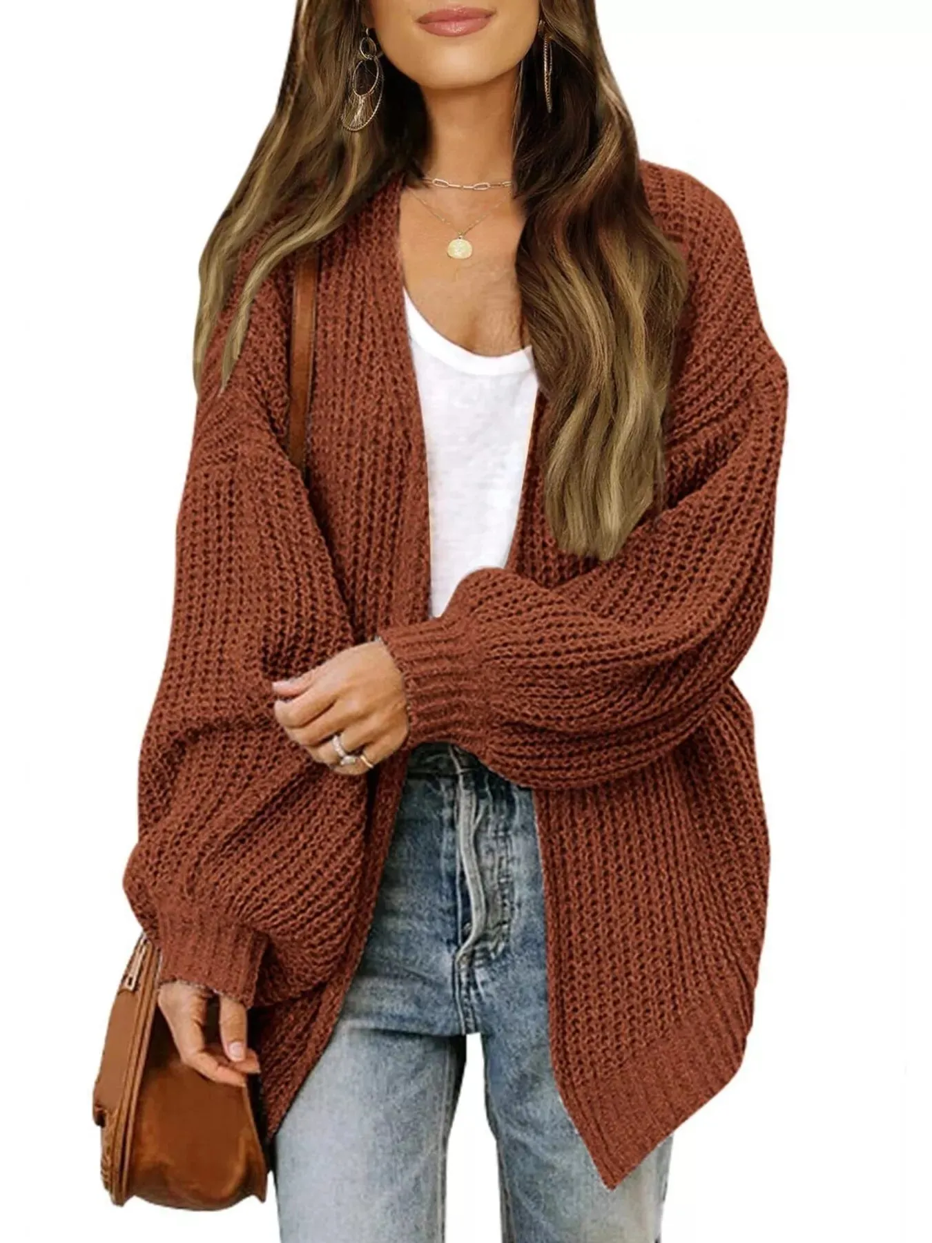 Oversized Chunky Knit Open Front Cardigan sold by Charming Charlie