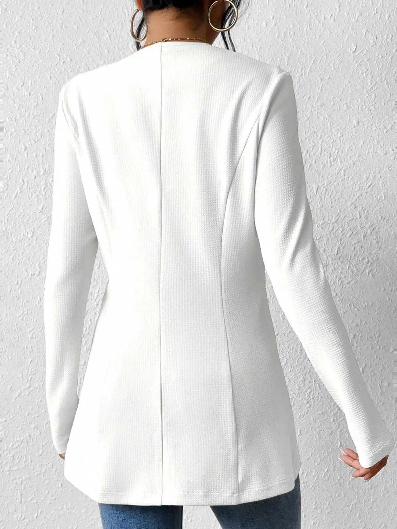 One Button Long Sleeve Blazer sold by Charming Charlie product image thumbnail 4