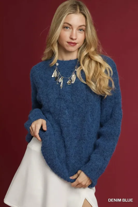 Umgee Cable Knit Cozy Sweater sold by Charming Charlie