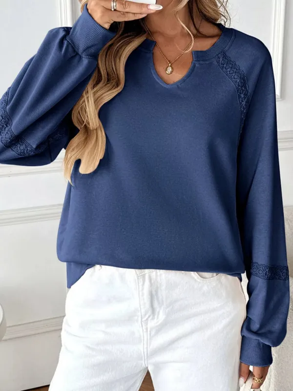 Notched Raglan Sleeve Sweatshirt sold by Charming Charlie