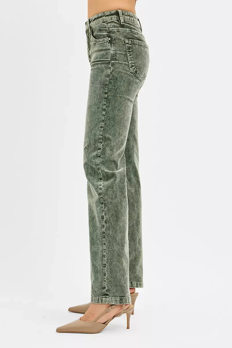 RISEN Tummy Control Mid Rise Straight Leg Corduroy Pants sold by Charming Charlie product image thumbnail 4