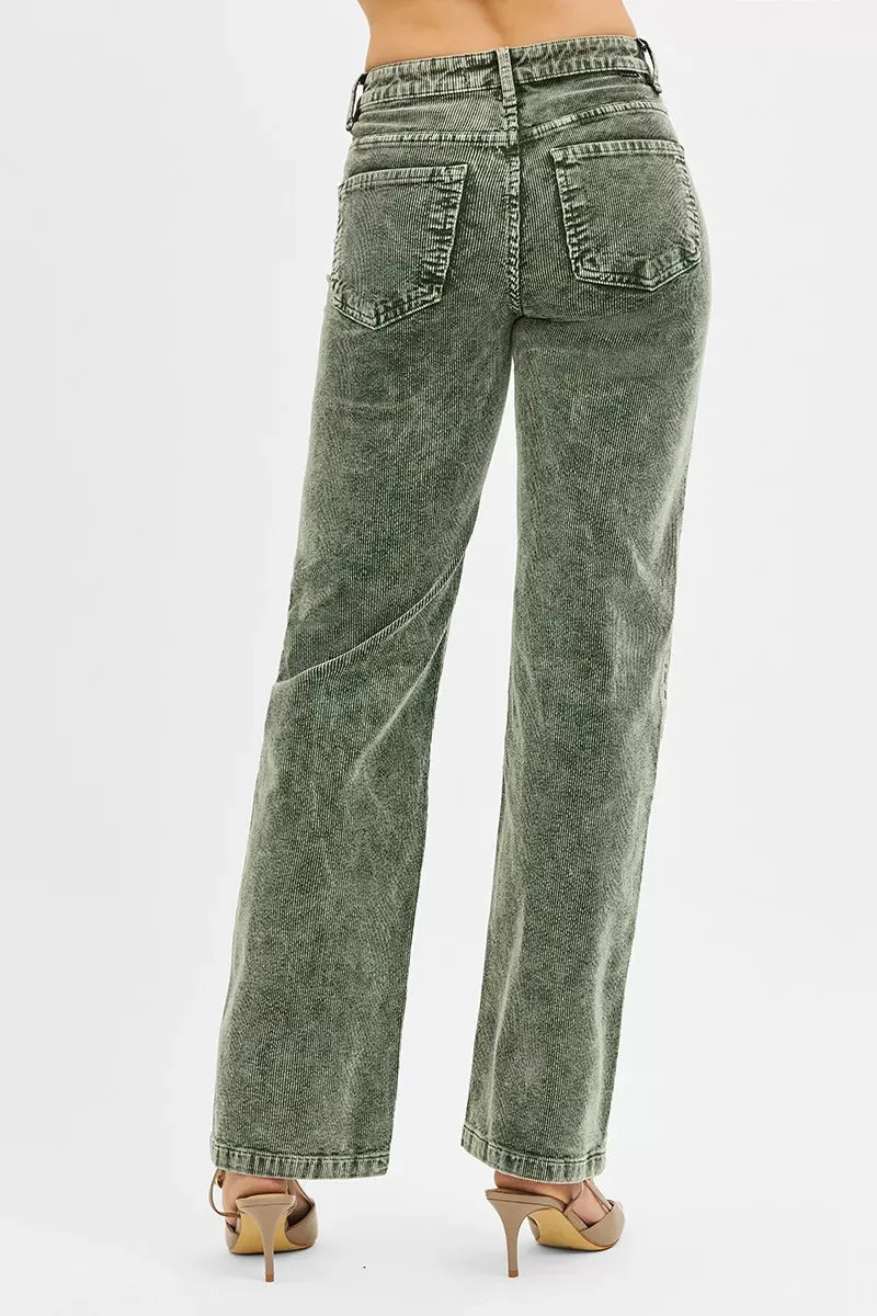 RISEN Tummy Control Mid Rise Straight Leg Corduroy Pants sold by Charming Charlie product image thumbnail 5