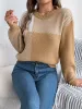 Color Block Striped Round Neck Sweater sold by Charming Charlie
