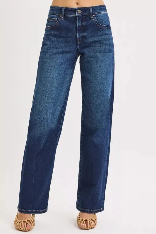 RISEN Mid Rise Wide Baggy Jeans sold by Charming Charlie
