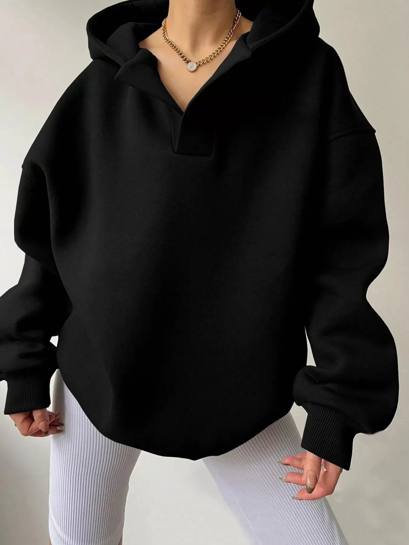 Dropped Shoulder Long Sleeve Sweatshirt sold by Charming Charlie product image thumbnail 4