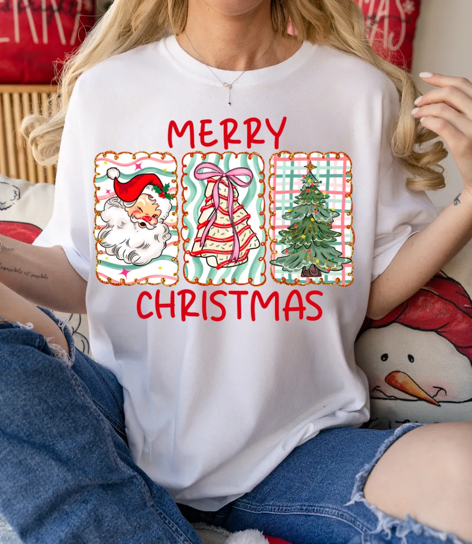 Retro Christmas Trio Graphic Tee and Sweatshirt sold by Charming Charlie