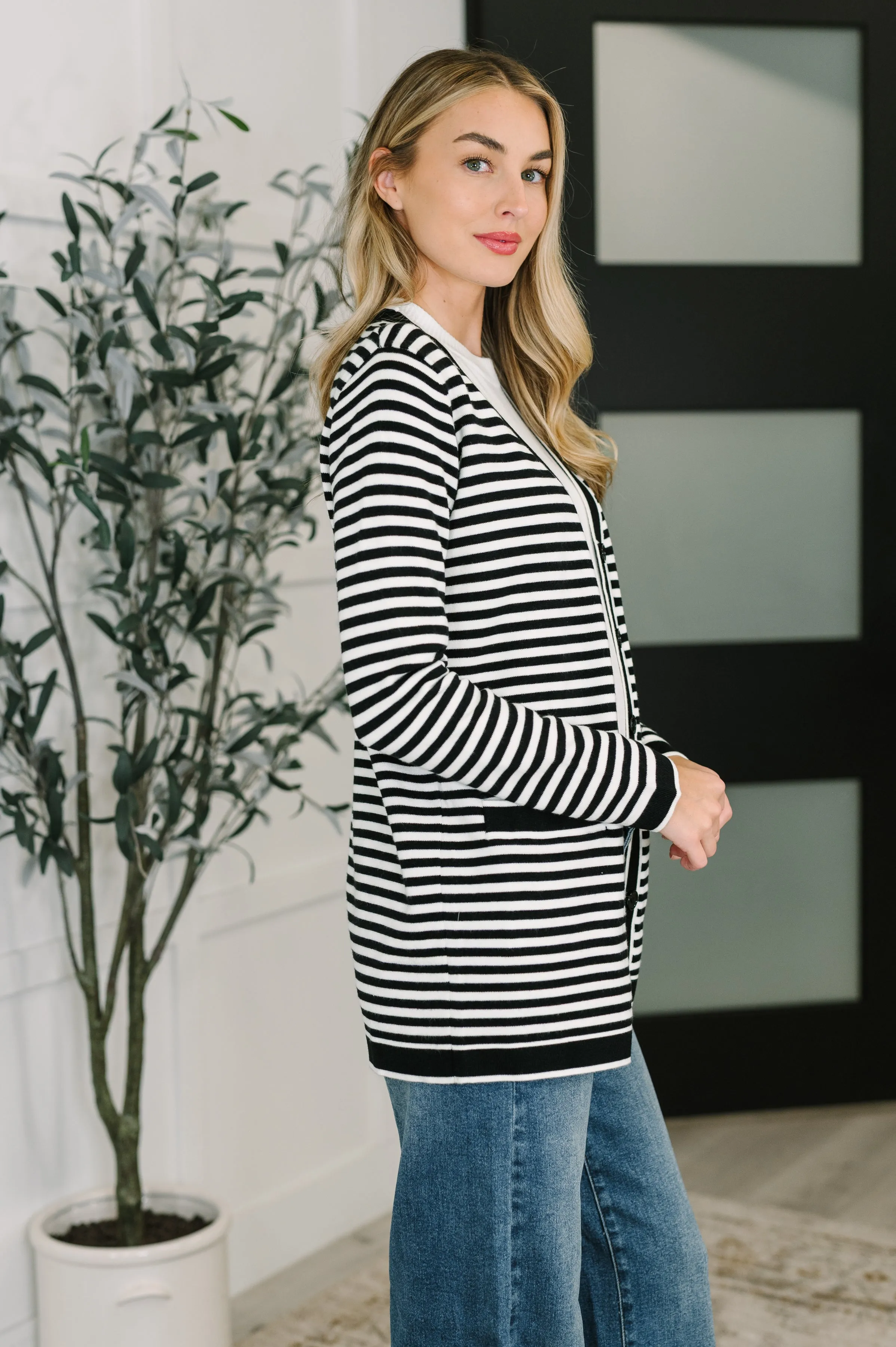 Finagle Your Way Striped Cardigan sold by Charming Charlie product image thumbnail 4