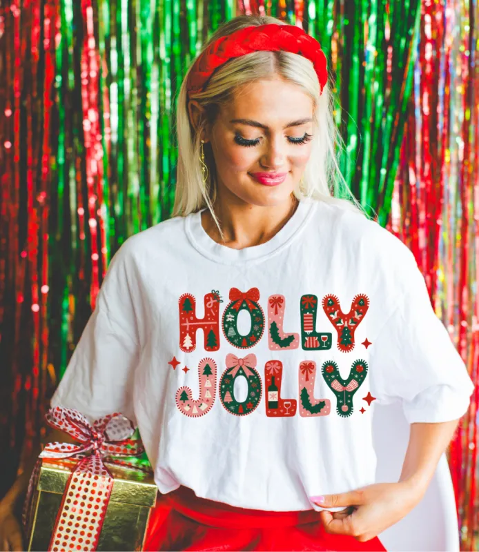 Holly Jolly Graphic Tee and Sweatshirt made by Charming Charlie