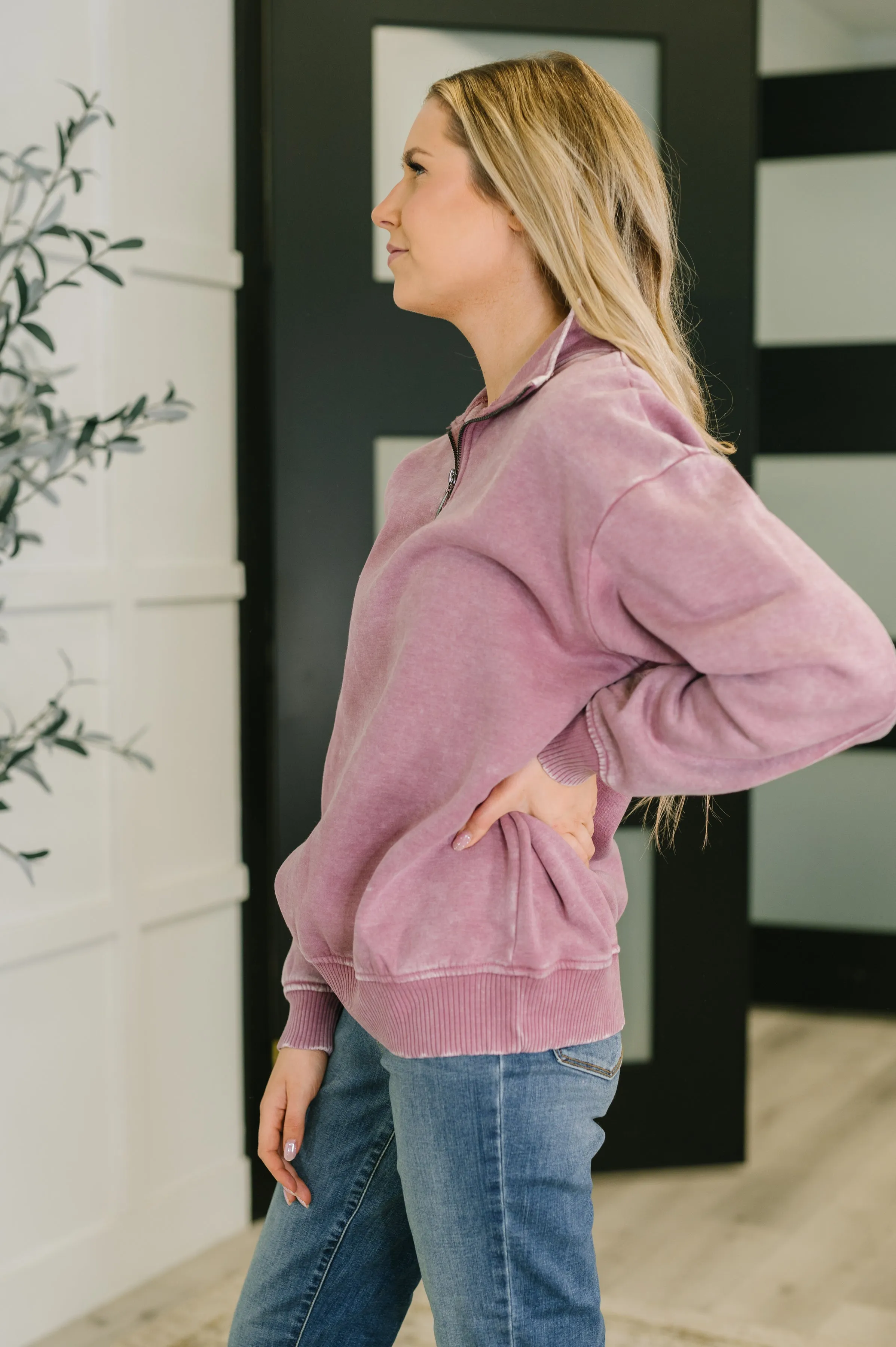 You Should Know Half Zip Pullover in Light Rose sold by Charming Charlie product image thumbnail 4