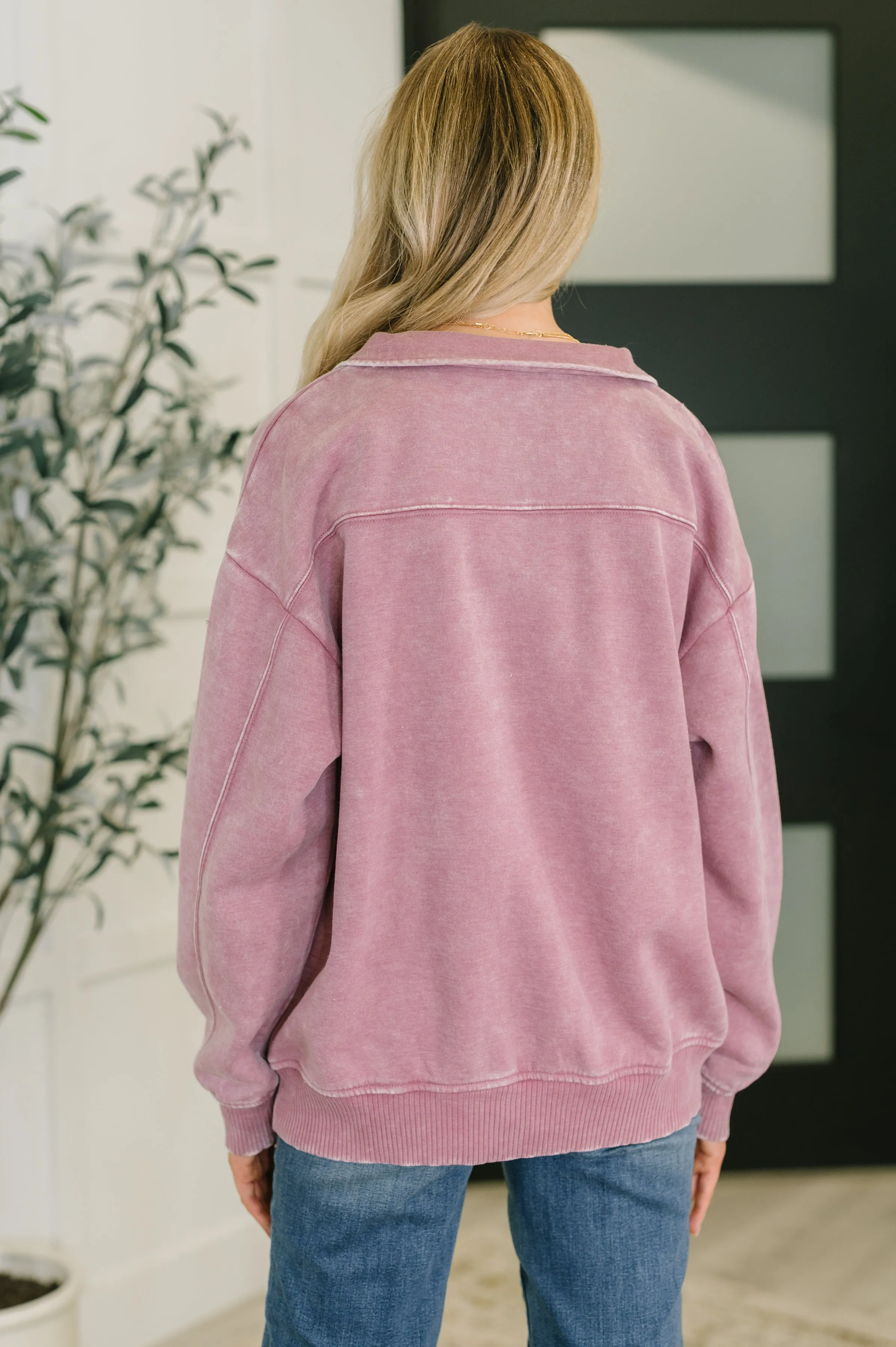 You Should Know Half Zip Pullover in Light Rose sold by Charming Charlie product image thumbnail 5