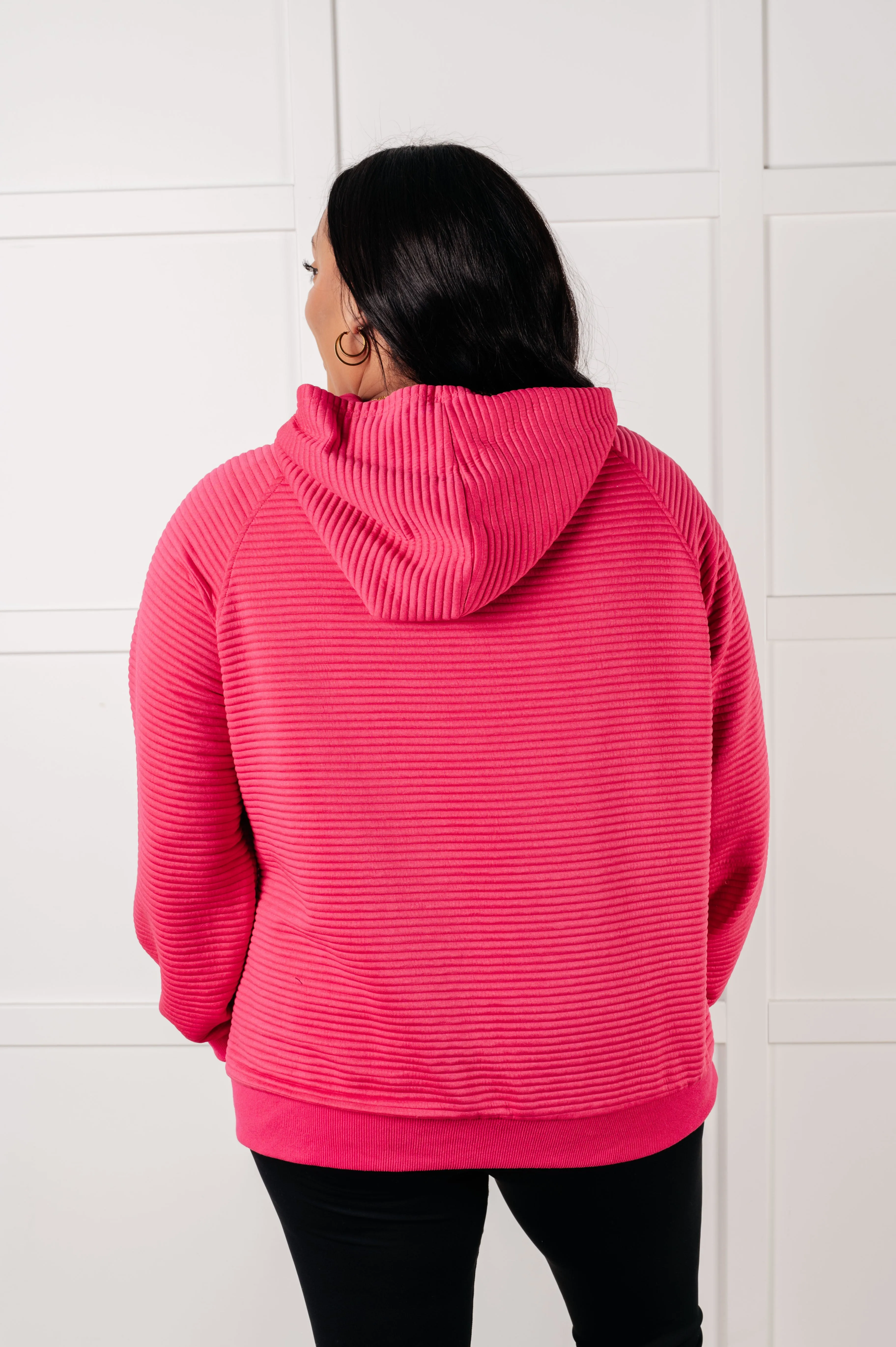 Crosswalk Textured Hoodie in Rose sold by Charming Charlie product image thumbnail 3