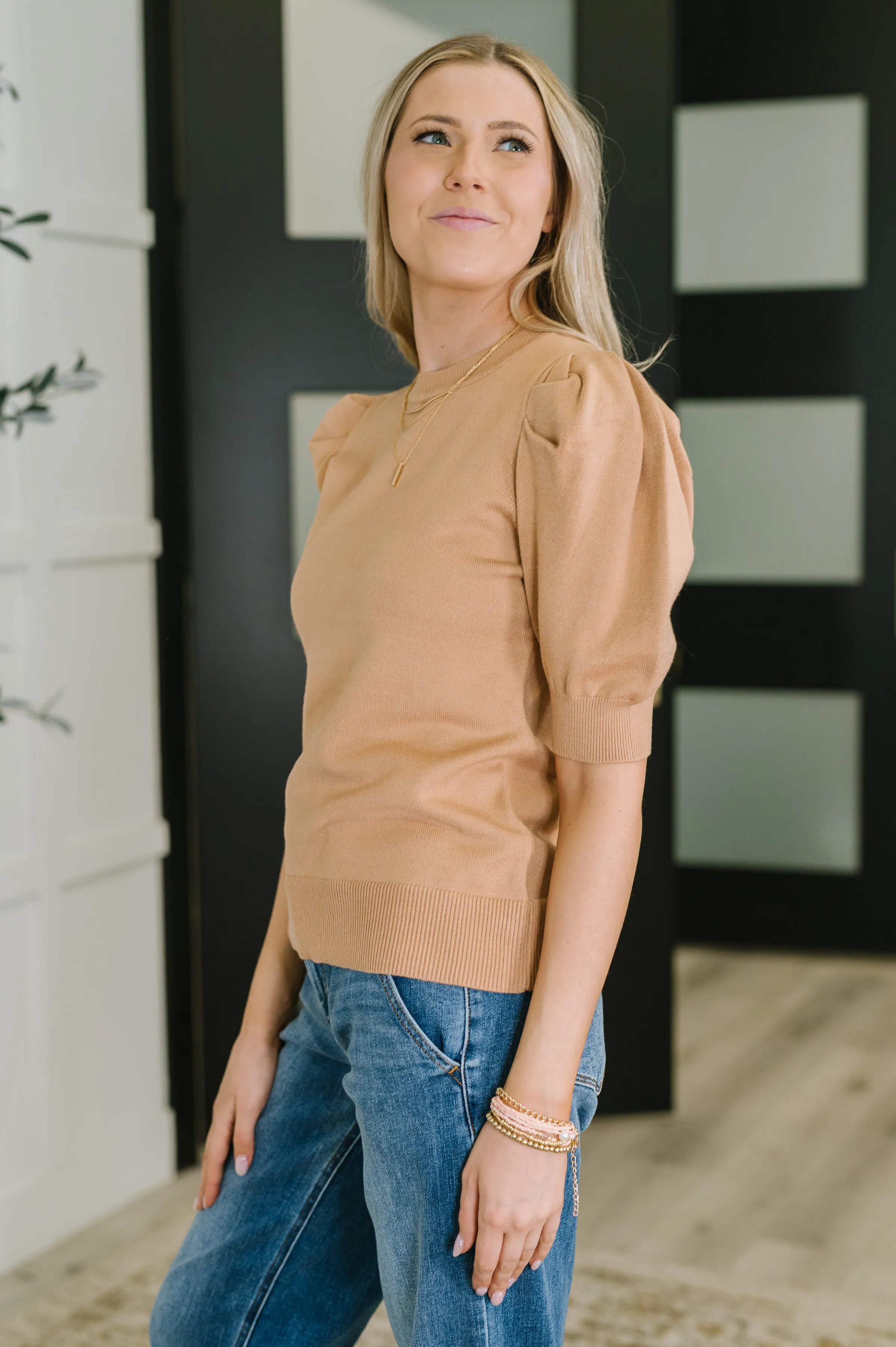 Casually Classy Puff Sleeve Blouse in Brush sold by Charming Charlie product image thumbnail 4
