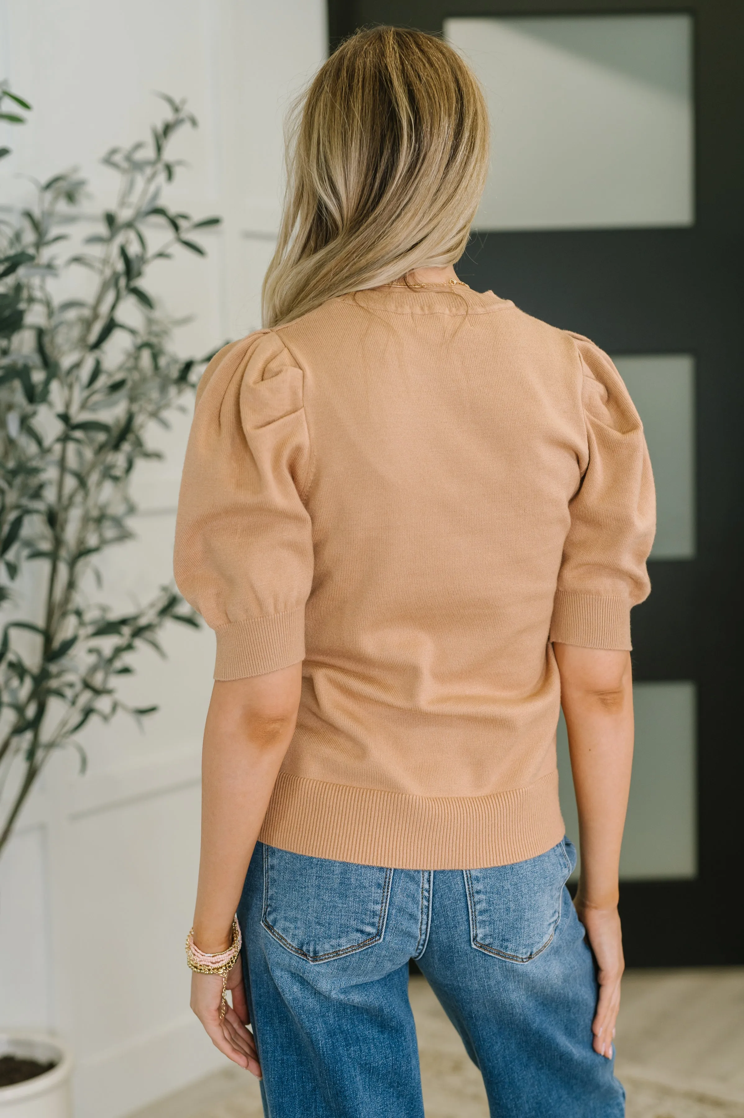 Casually Classy Puff Sleeve Blouse in Brush sold by Charming Charlie product image thumbnail 5