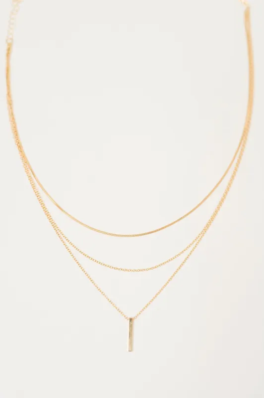 The Signature Set Layered Necklace Set in Gold sold by Charming Charlie