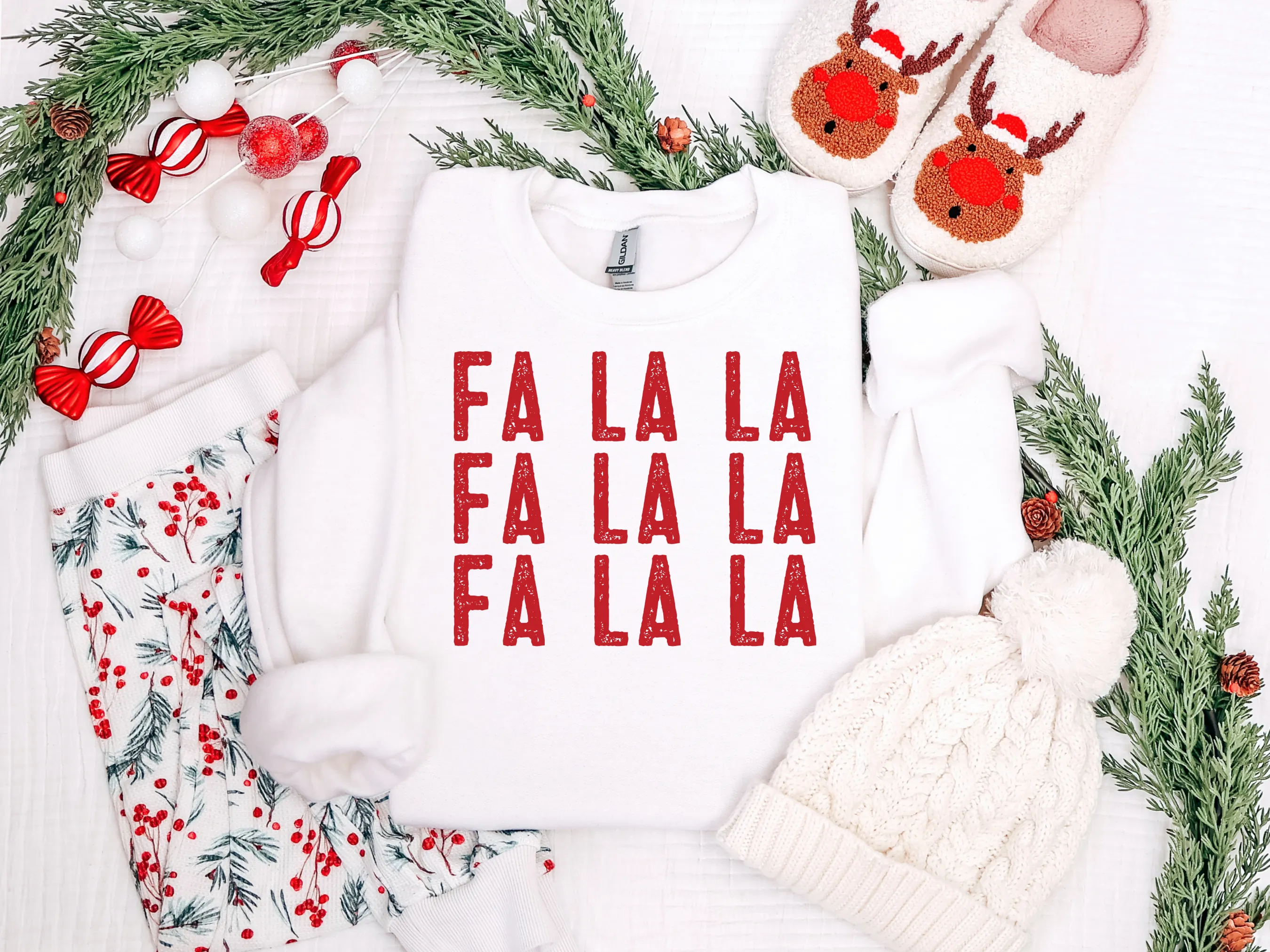Fa La La Stacked Graphic Tee and Sweatshirt sold by Charming Charlie
