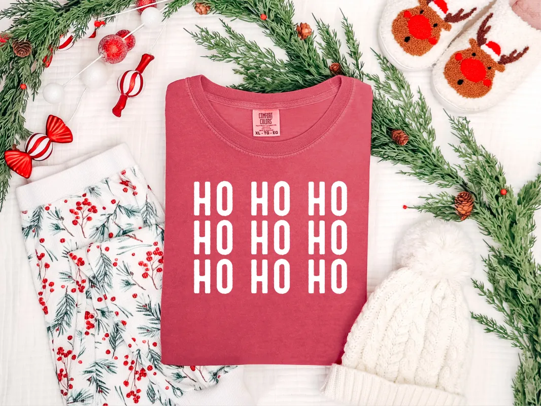 Ho Ho Ho Stacked Graphic Tee and Sweatshirt sold by Charming Charlie