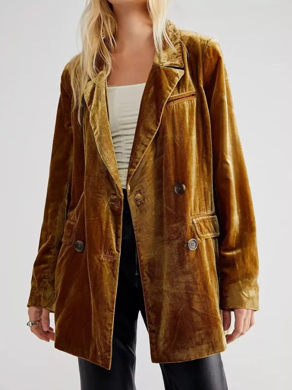 Lapel Collar Button Up Blazer sold by Charming Charlie