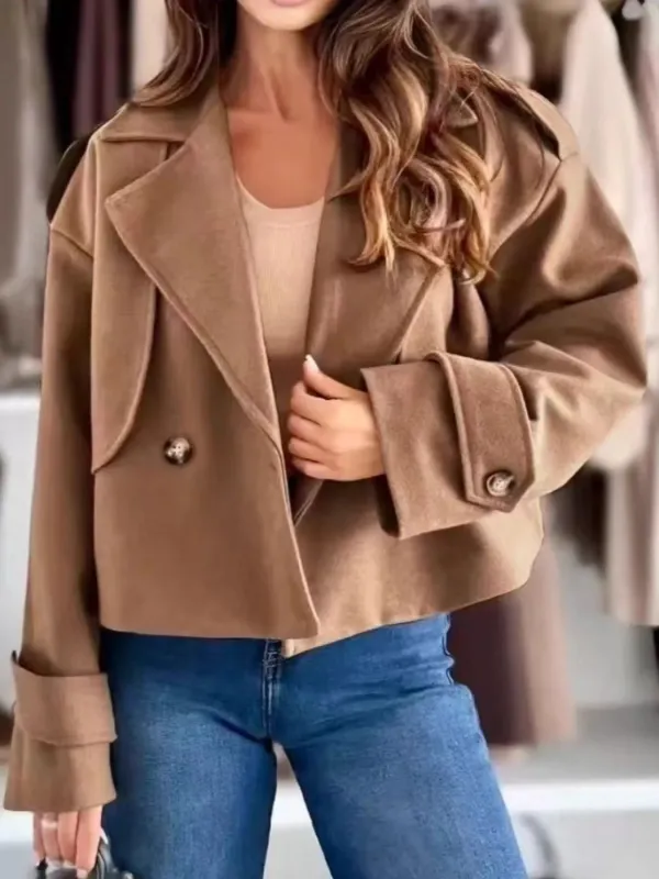Lapel Collar Dropped Shoulder Jacket sold by Charming Charlie