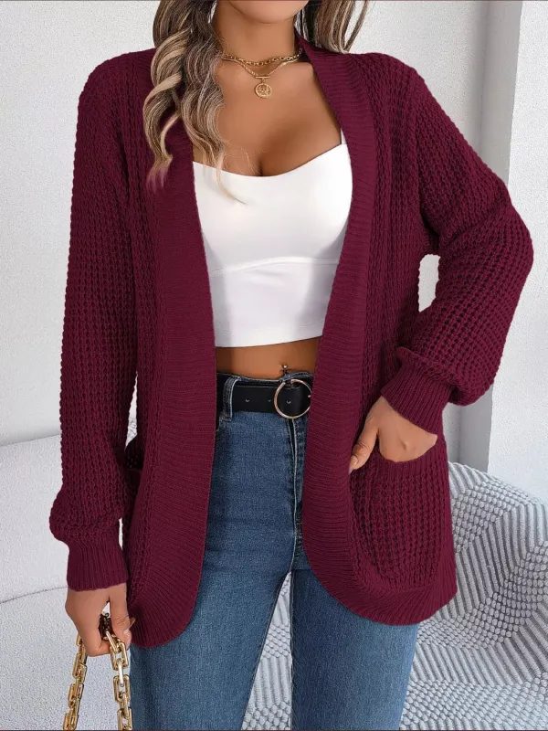 Chunky Knit Open Front Cardigan with Pockets sold by Charming Charlie