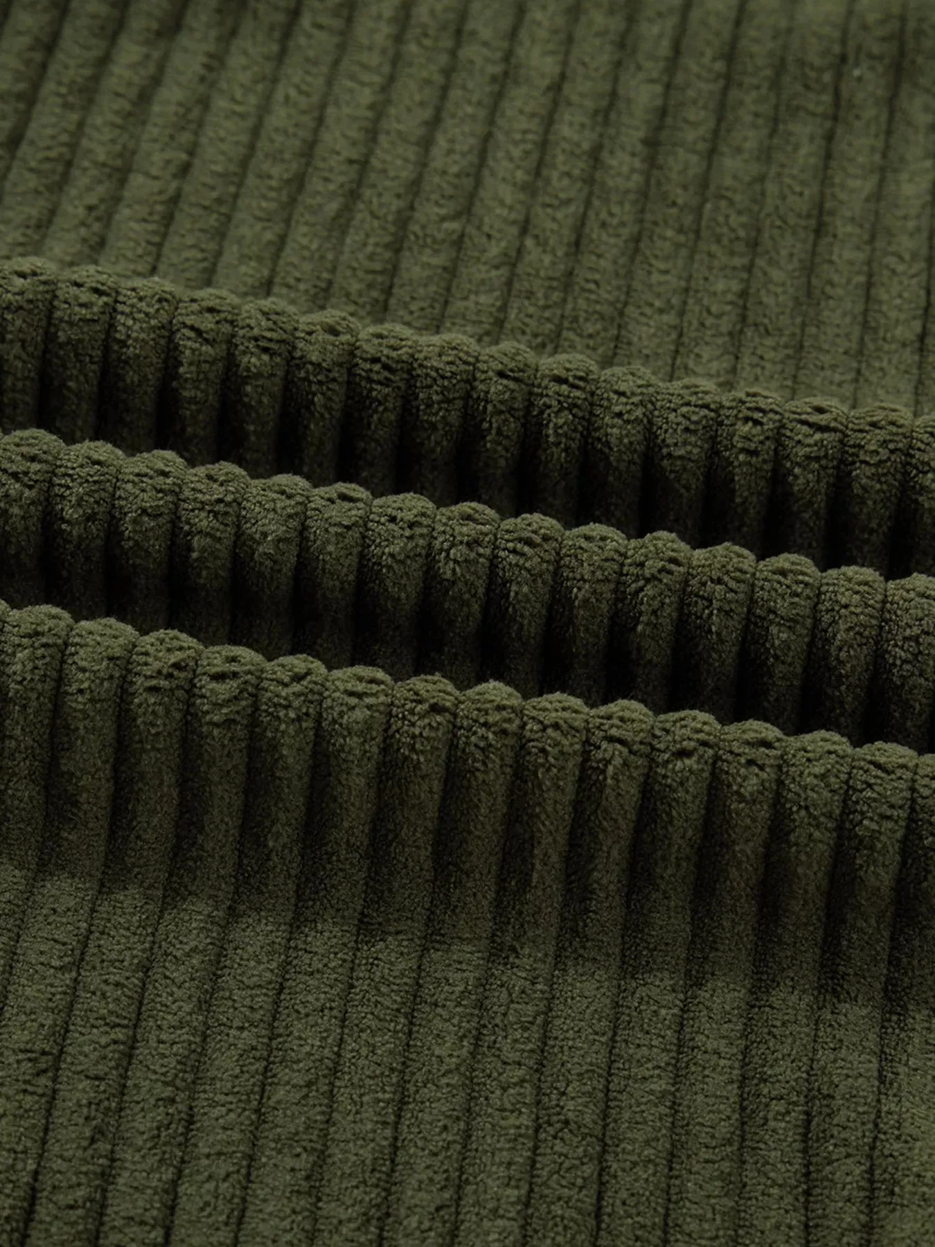 Ribbed Fleece Plaid Print Patchwork Button Up Jacket sold by Charming Charlie product image thumbnail 4