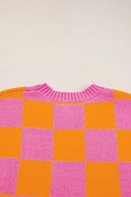 Colorblock Plaid Pattern Ribbed Trim Sweater Tank sold by Charming Charlie product image thumbnail 4