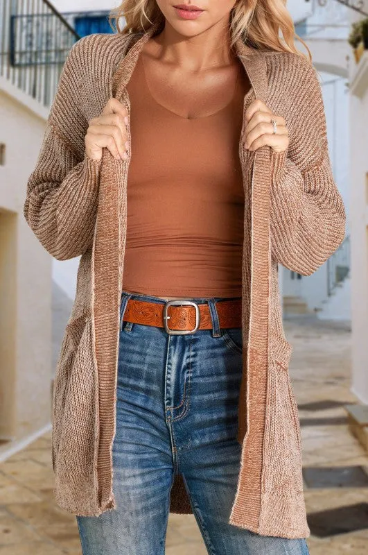 Solid Knit Open-Front Pocketed Cardigan sold by Charming Charlie
