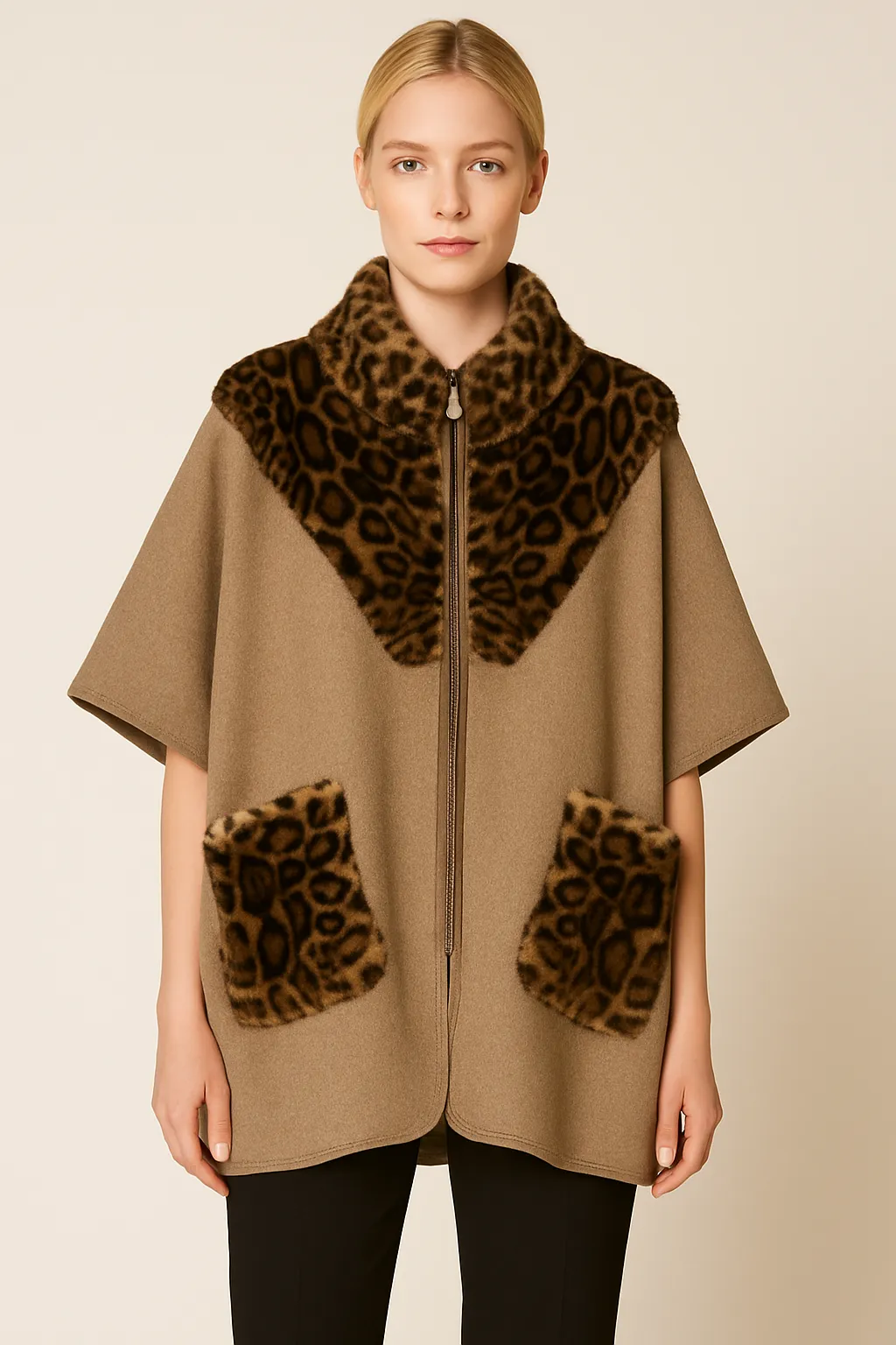 Leopard Fur Kimono sold by Charming Charlie
