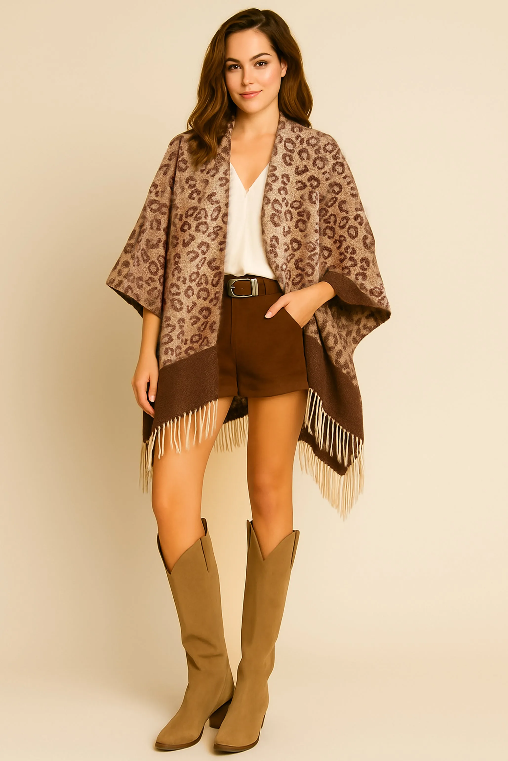 Leopard Print Kimono sold by Charming Charlie