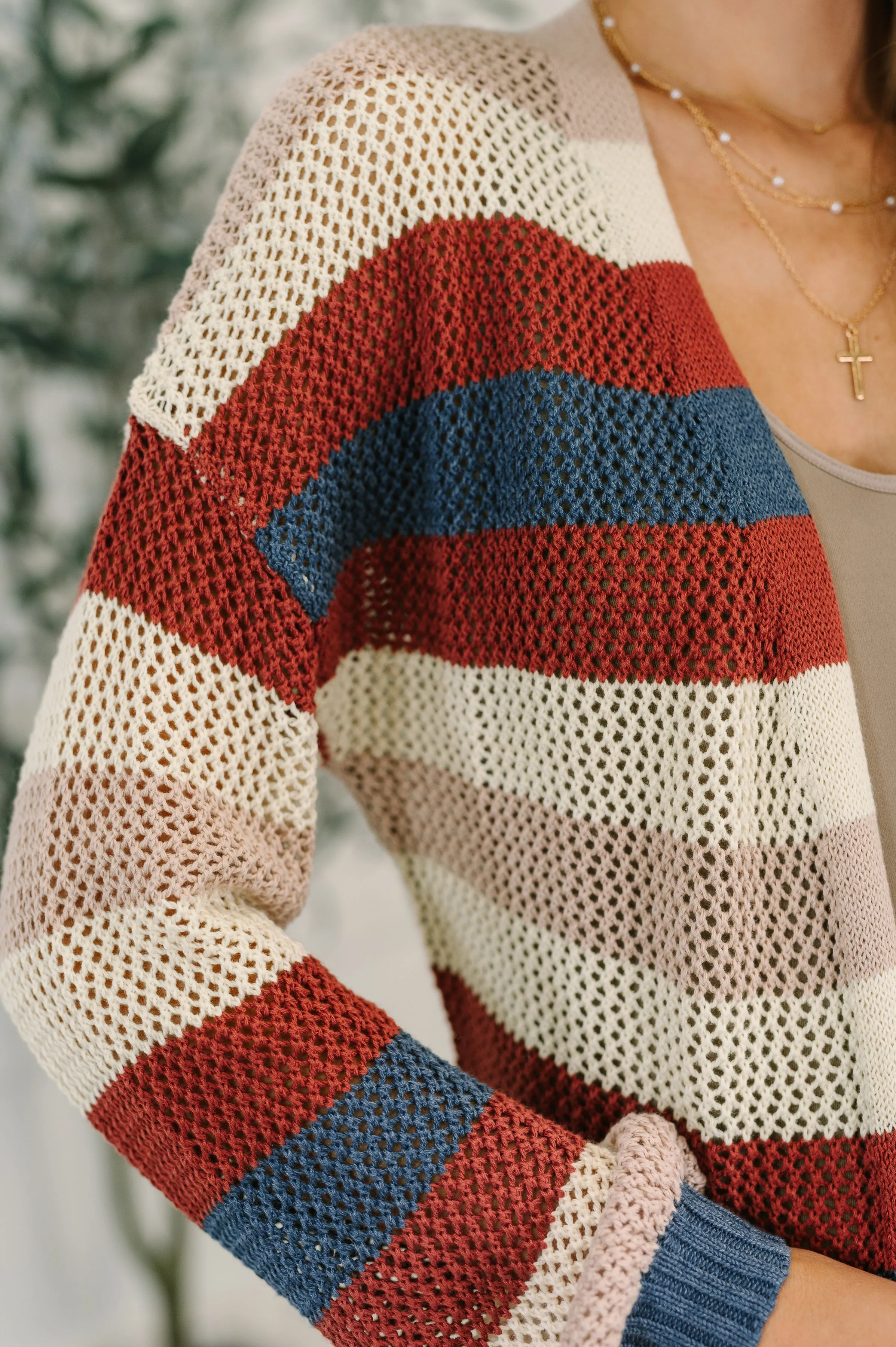 Definitely Dapper Striped Knit Cardigan sold by Charming Charlie product image thumbnail 2