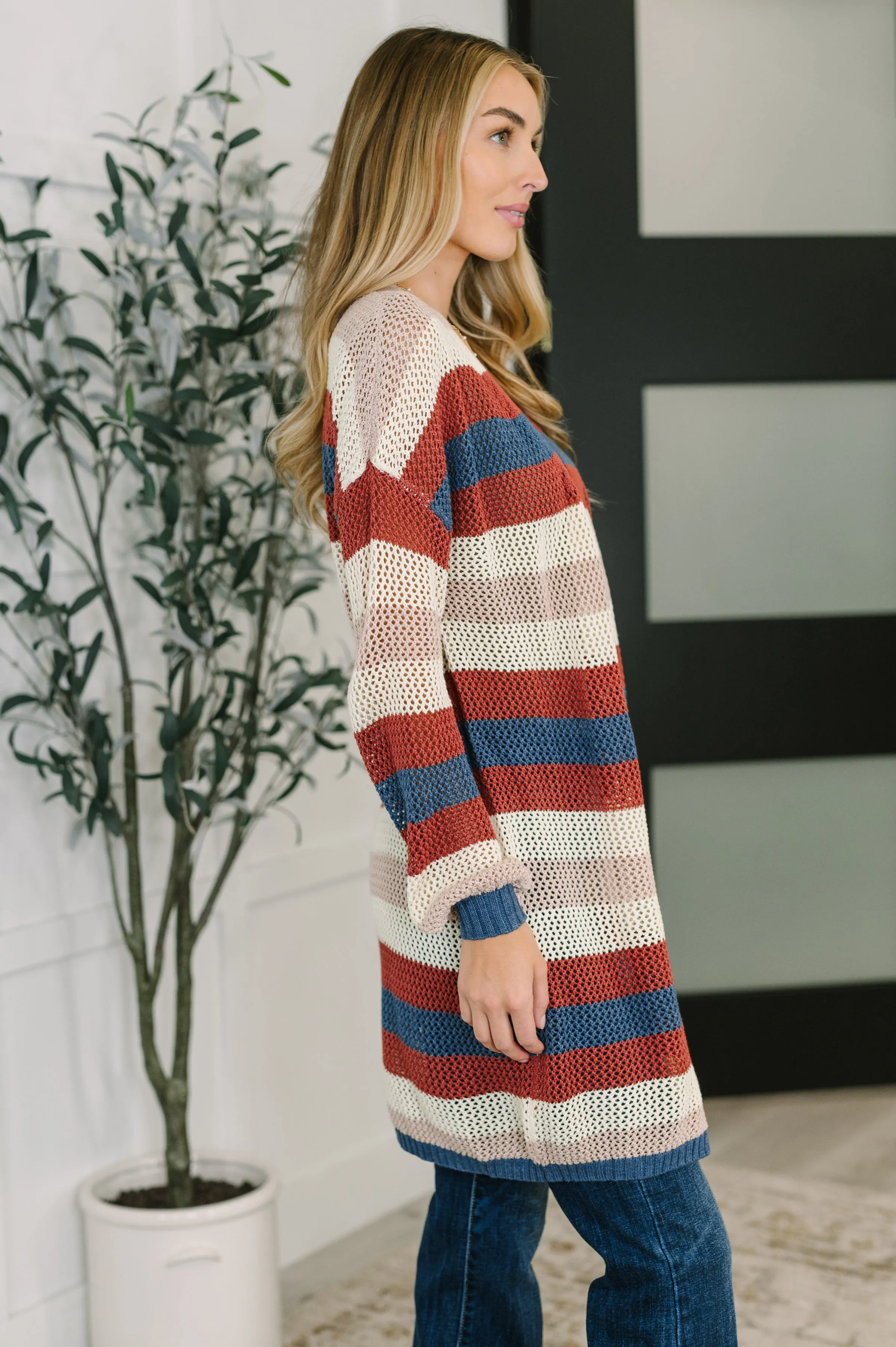 Definitely Dapper Striped Knit Cardigan sold by Charming Charlie product image thumbnail 3