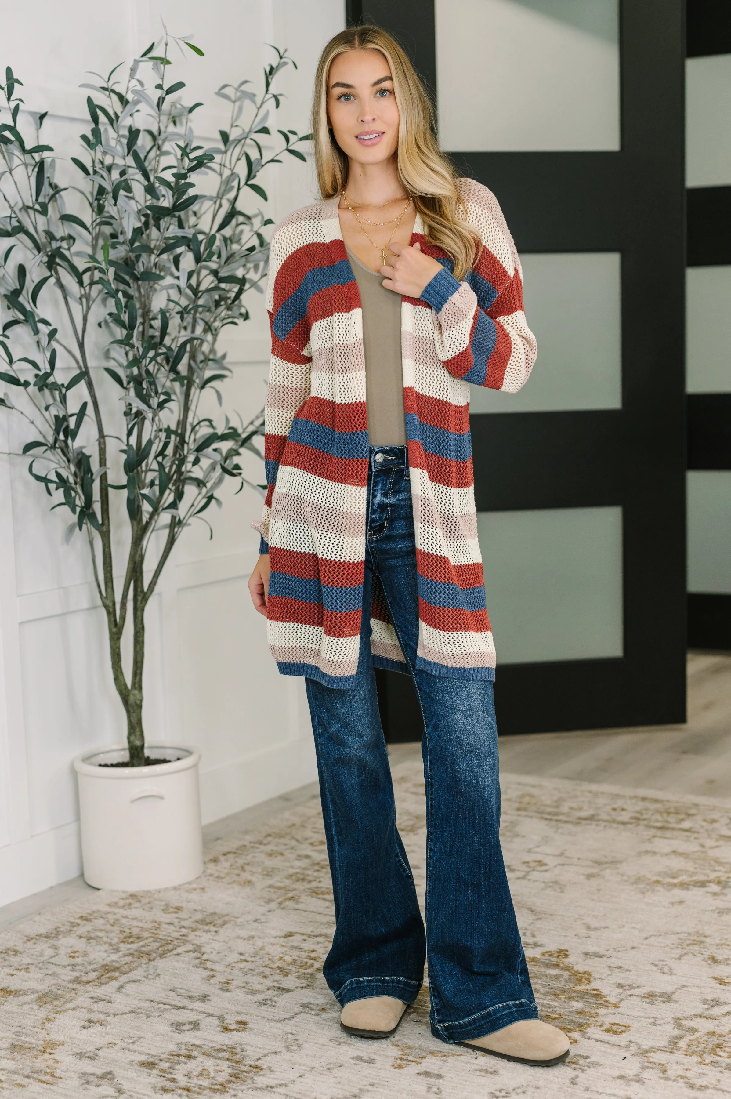 Definitely Dapper Striped Knit Cardigan sold by Charming Charlie product image thumbnail 4