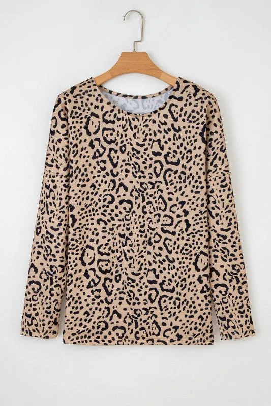 Leopard Batwing Long Sleeve Top sold by Charming Charlie product image thumbnail 3