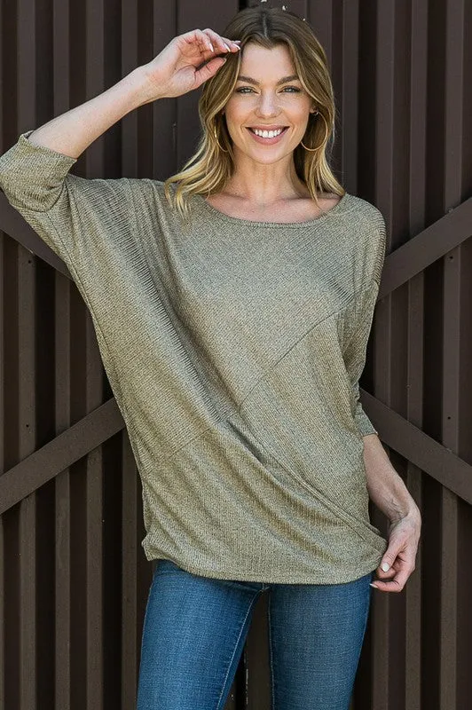 Lurex Dolman Knit Top sold by Charming Charlie