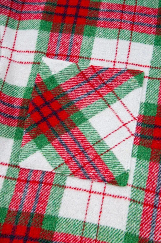 Plaid Flannel Buttoned Christmas Shacket sold by Charming Charlie product image thumbnail 5