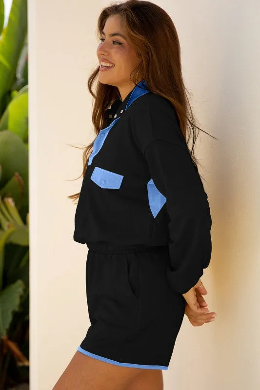 Colorblock Patchwork Pullover and Shorts Set sold by Charming Charlie product image thumbnail 5