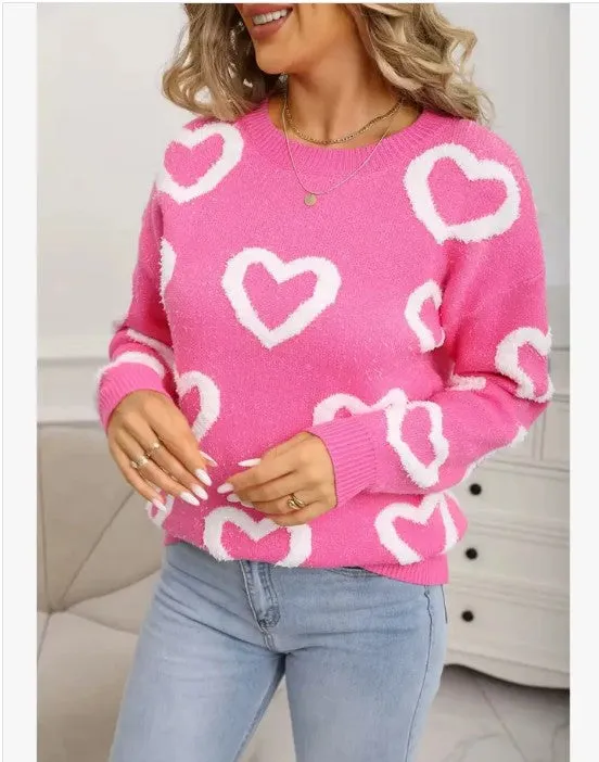 All over Heart knit sweater sold by Charming Charlie product image thumbnail 2