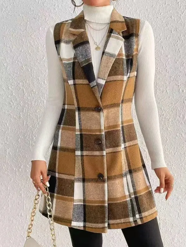 Plaid Sleeveless Vest sold by Charming Charlie