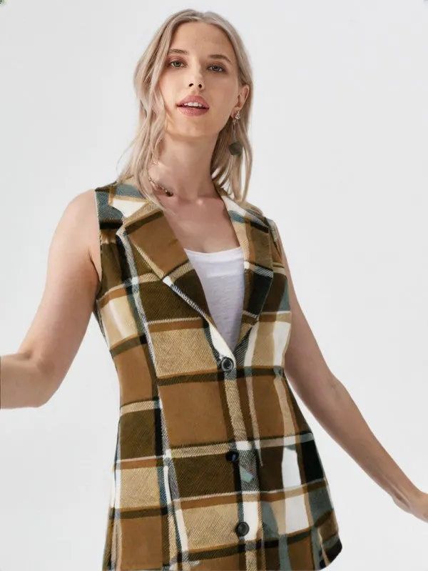 Plaid Sleeveless Vest sold by Charming Charlie product image thumbnail 5