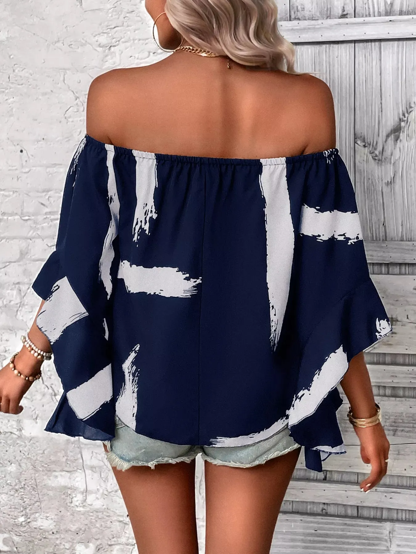 Off Shoulder Bell Sleeve Blouse sold by Charming Charlie product image thumbnail 2