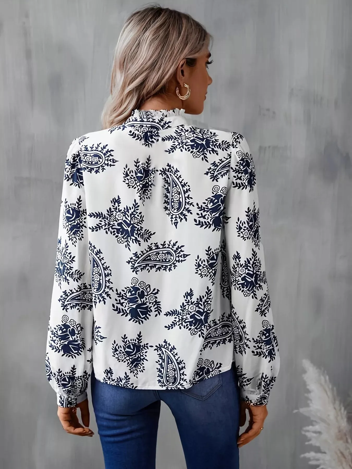 Paisley Print Button Up Shirt sold by Charming Charlie product image thumbnail 4