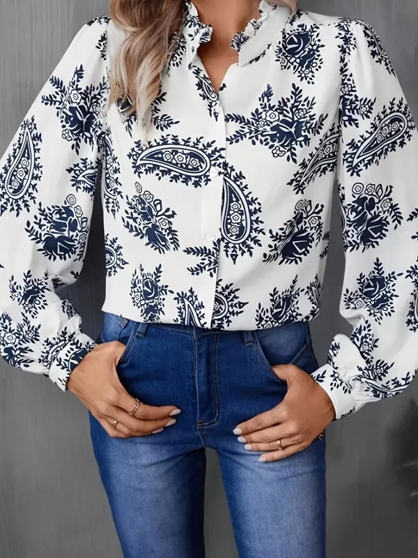 Paisley Print Button Up Shirt sold by Charming Charlie