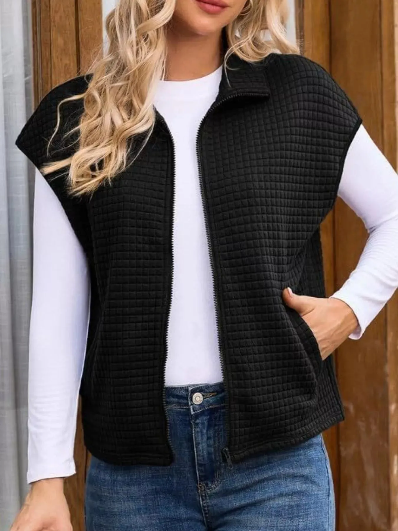 Zip-Up Vest Coat sold by Charming Charlie product image thumbnail 4