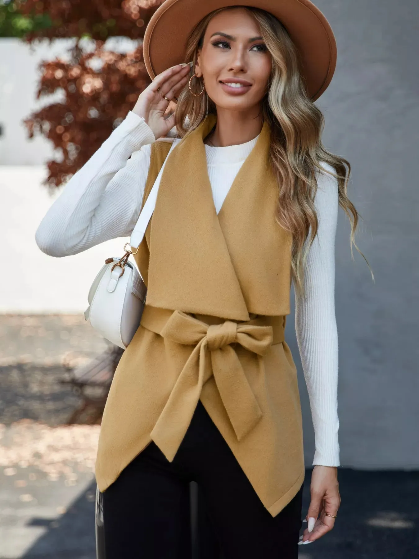 Tie Waist Vest Coat sold by Charming Charlie product image thumbnail 3