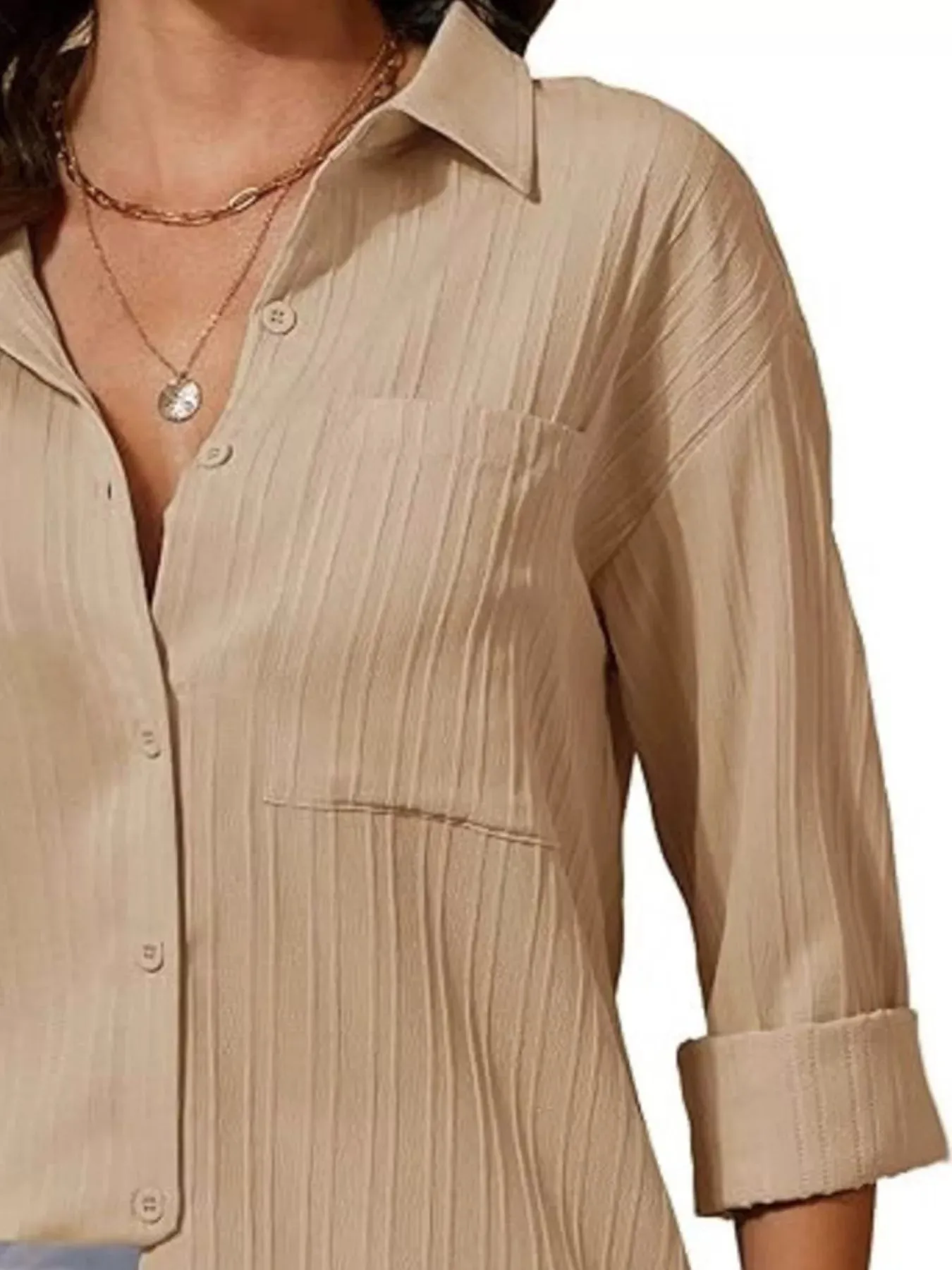 Textured Button-Down Shirt sold by Charming Charlie product image thumbnail 3