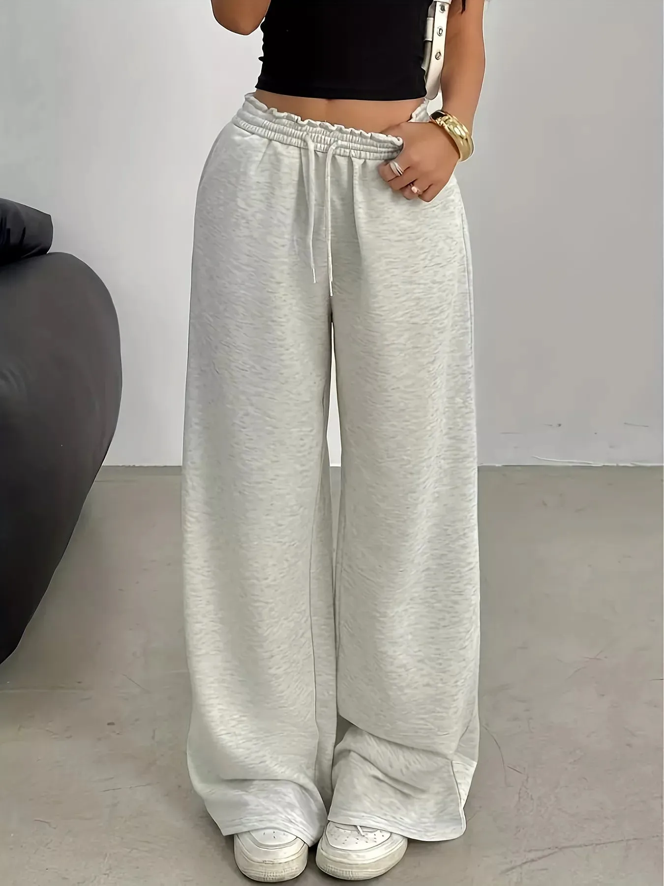 Wide Leg Drawstring Sweatpants sold by Charming Charlie product image thumbnail 2