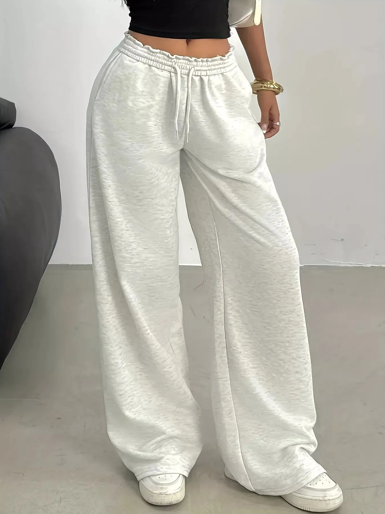 Wide Leg Drawstring Sweatpants sold by Charming Charlie product image thumbnail 3