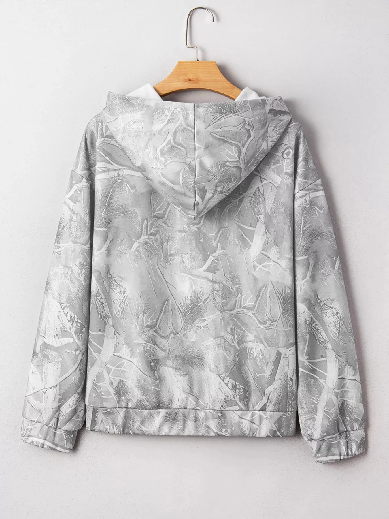 Camouflage Woodland Print Oversized Sporty Hoodie sold by Charming Charlie product image thumbnail 3