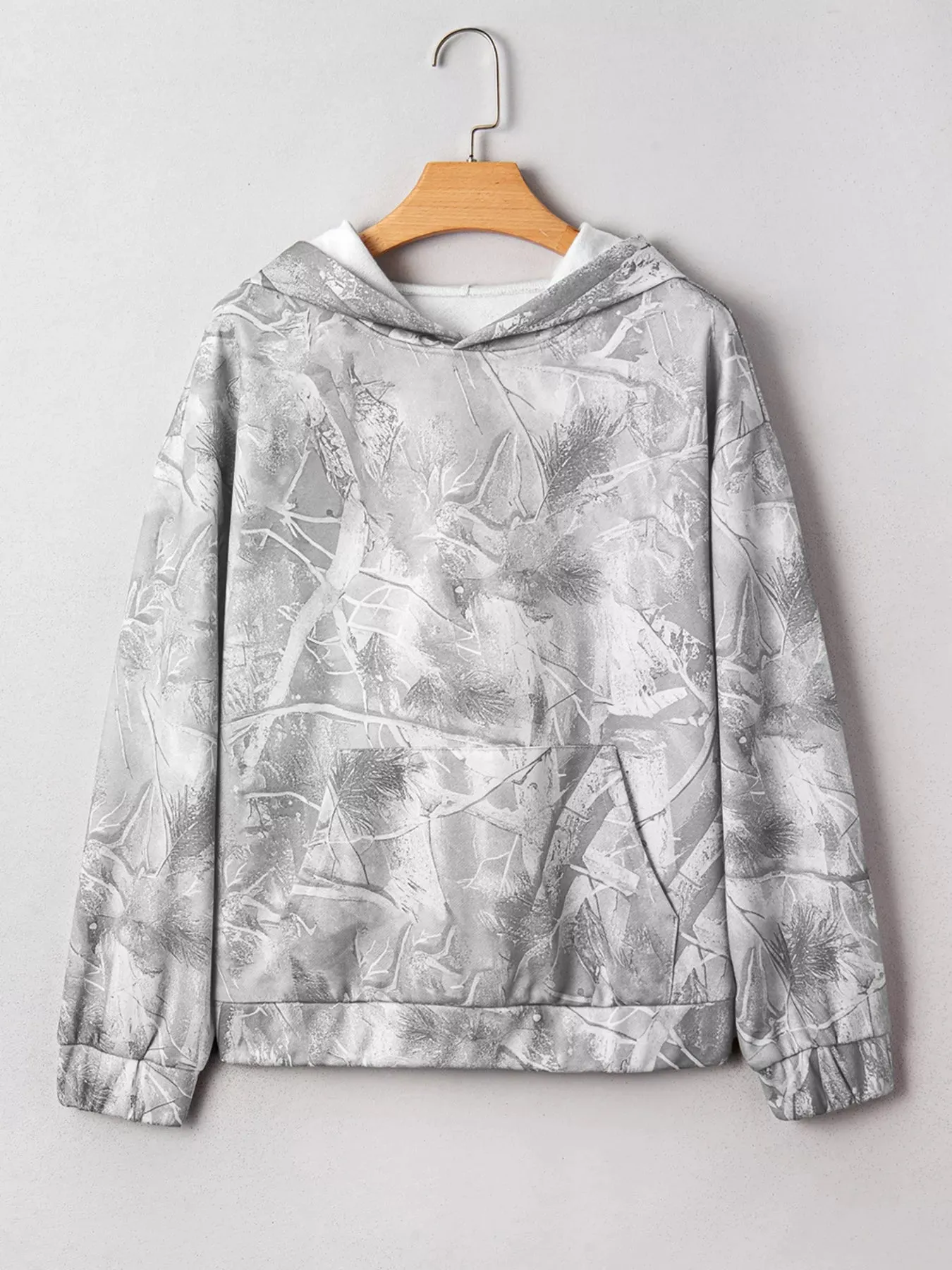 Camouflage Woodland Print Oversized Sporty Hoodie sold by Charming Charlie product image thumbnail 2